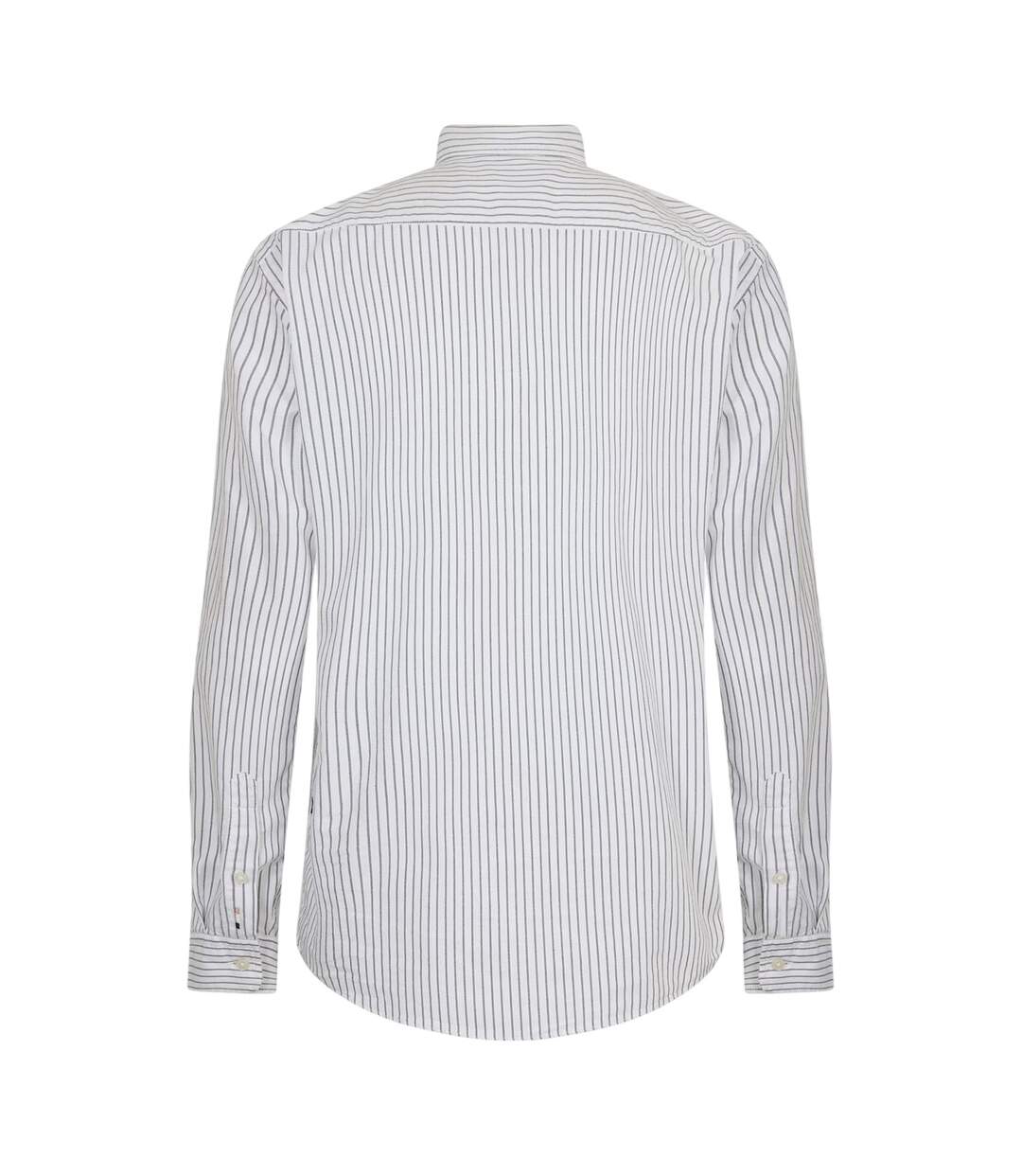 Mens S-roan Oxford Long-sleeved Button-down Shirt White Boss-2