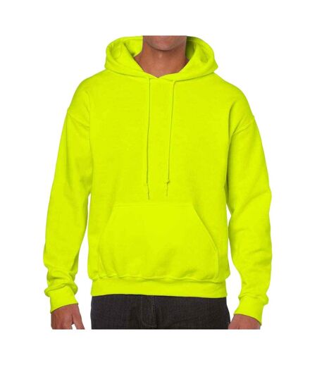 Mens hoodie safety green Gildan