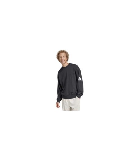 Mens Cotton Oversized Sweatshirt Black White Adidas