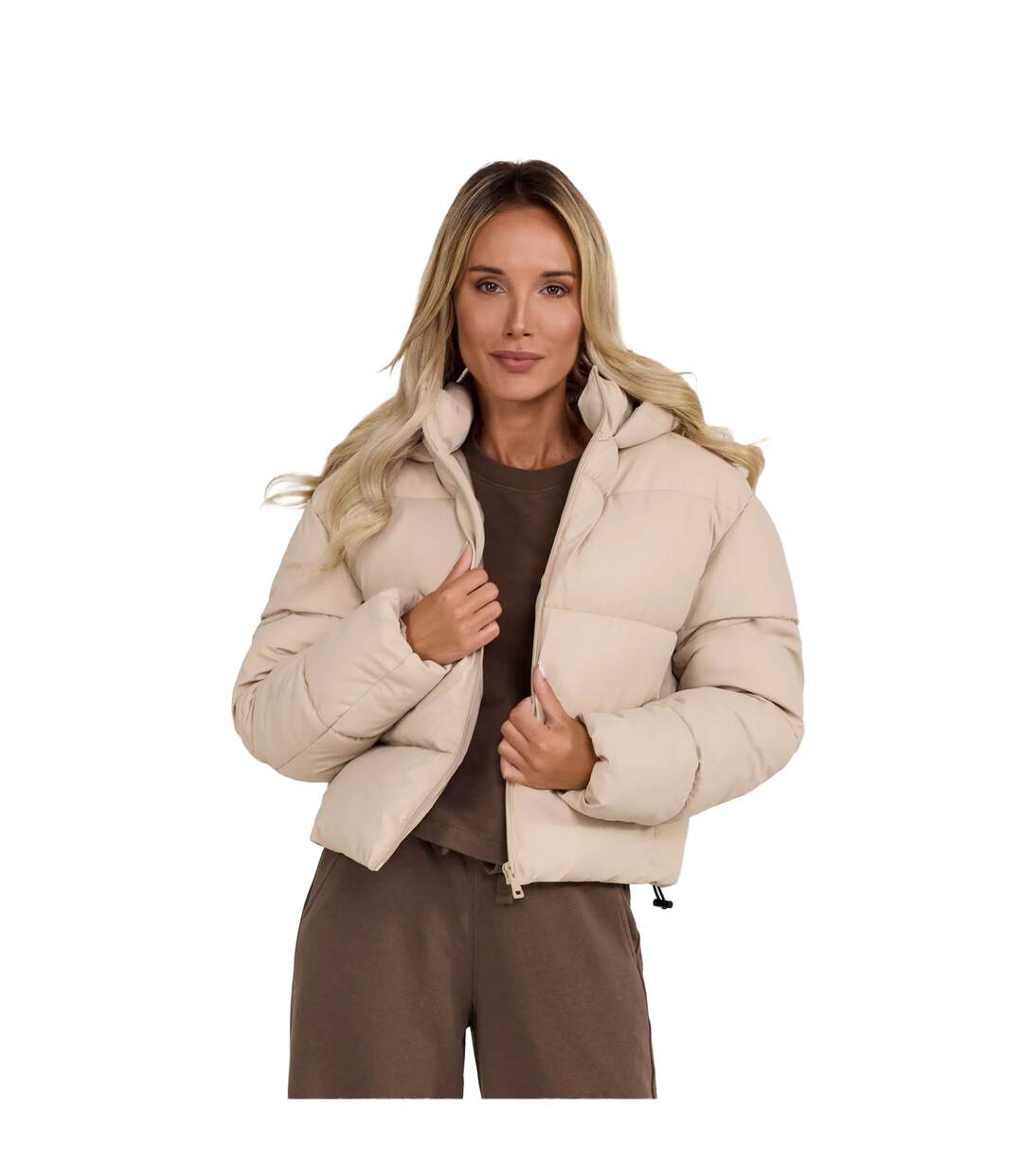 Doudoune Matelassée Motif/style Matelassé Femme Beige Minoti-1