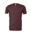 T-shirt adulte bordeaux chiné Bella + Canvas