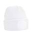 Circular Patch Beanie White Beechfield-1