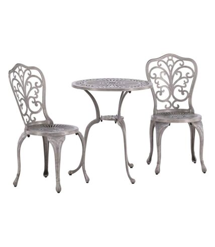Table ronde et 2 chaises de jardin Nandin