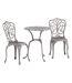 Table ronde et 2 chaises de jardin Nandin