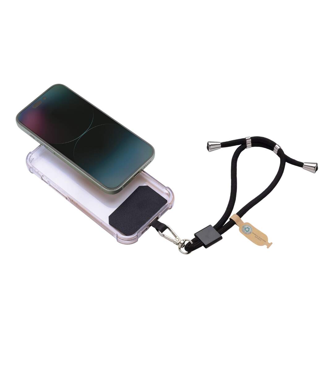 Carryloop Adjustable Recycled Pet Phone Holder Wristlet Black XD Collection-3