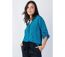 Top style chemisier en viscose léger ASHLEY bleu et noir Coton Du Monde-2