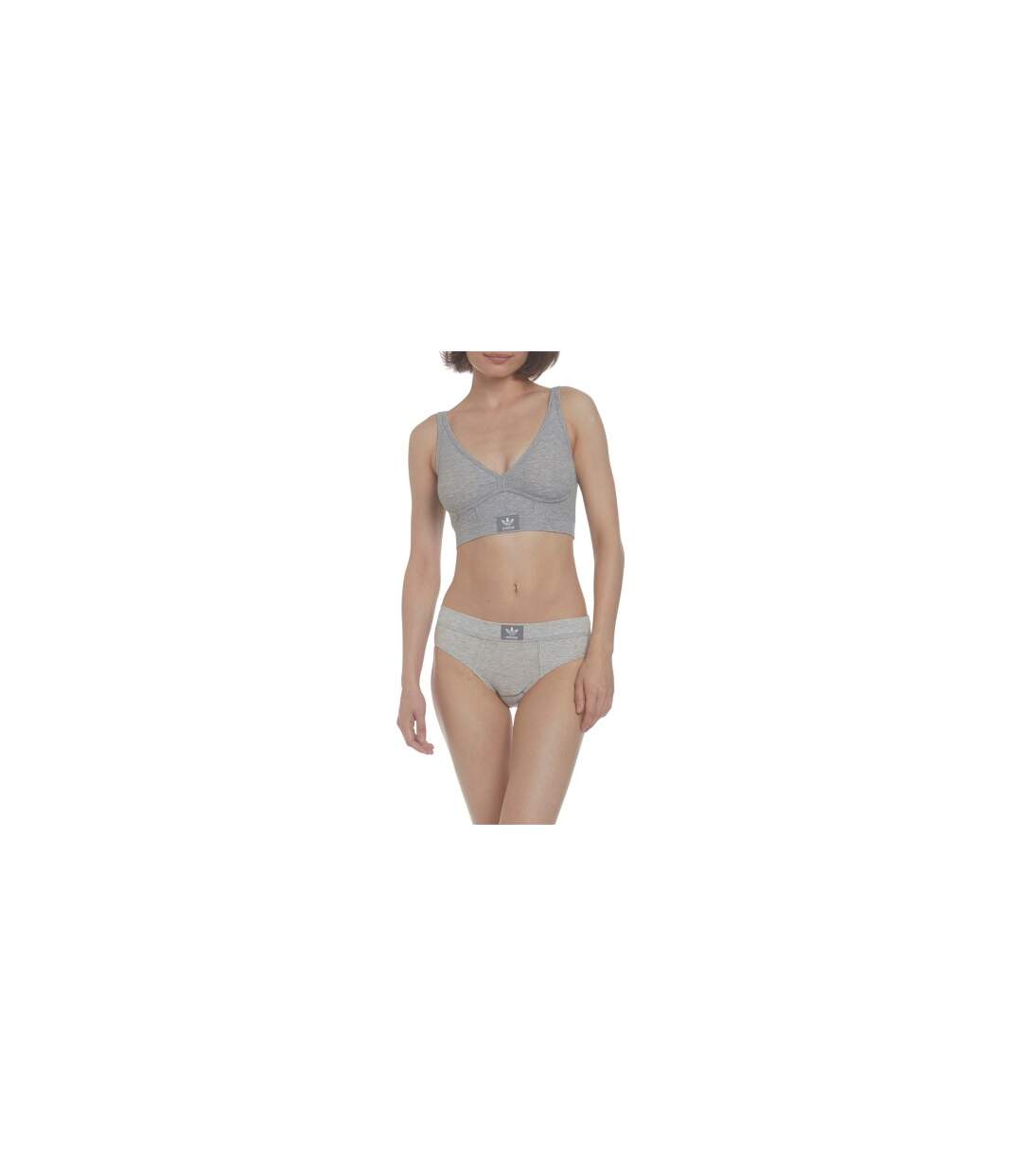 Brassière Femme Gris Chiné Adidas-1