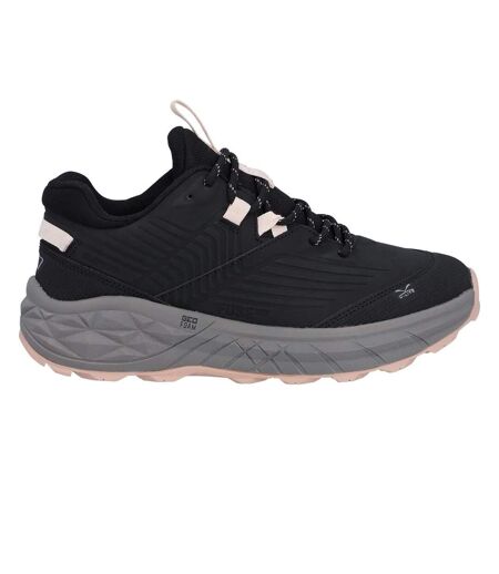 Womens/ladies Fuse Trek Walking Shoes Black Steeple Grey Cameo Rose Hi-Tec