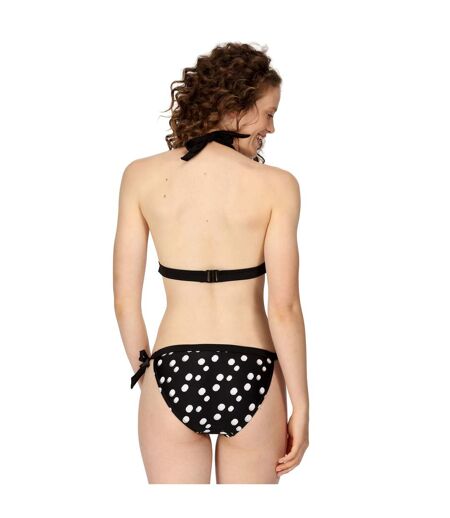 Womens/ladies flavia polka dot bikini top black/white Regatta