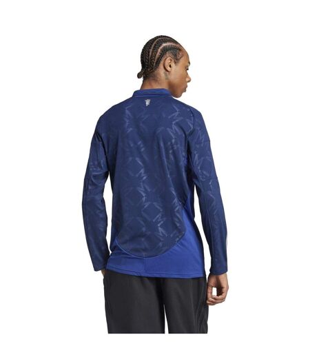 Maillot Extérieur Manches Longues Motif/style Manchester United Fc 24/25 Homme Bleu Adidas