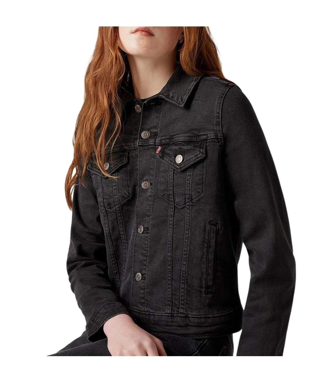 Veste Camionneur Manches Longues Motif/style Uni Femme Black Air Levis-4