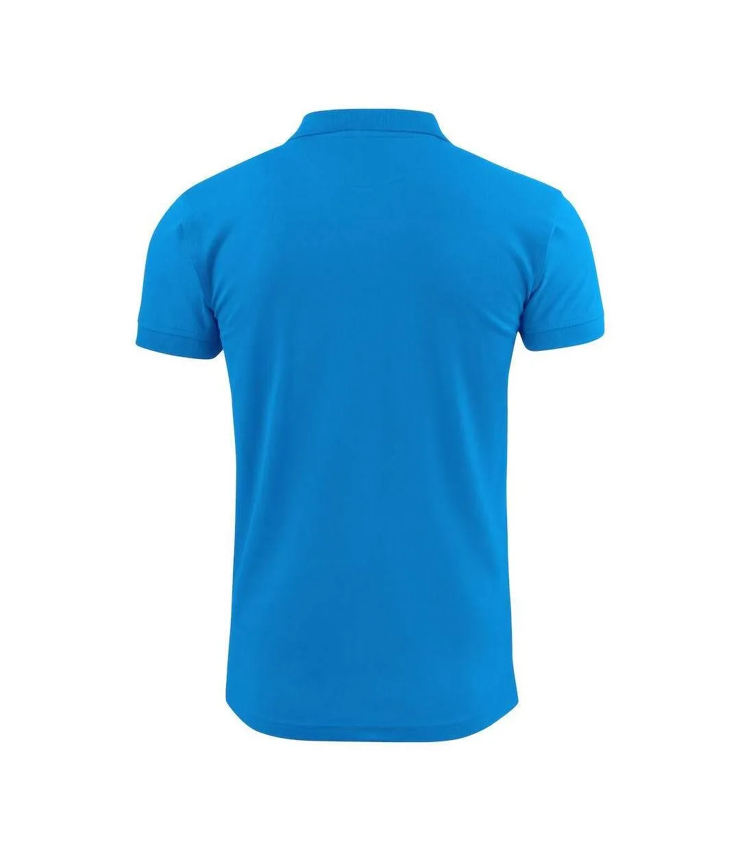 Mens Surf Stretch Polo Shirt Ocean Blue Printer-2