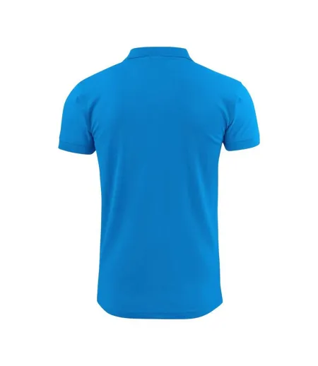 Mens Surf Stretch Polo Shirt Ocean Blue Printer