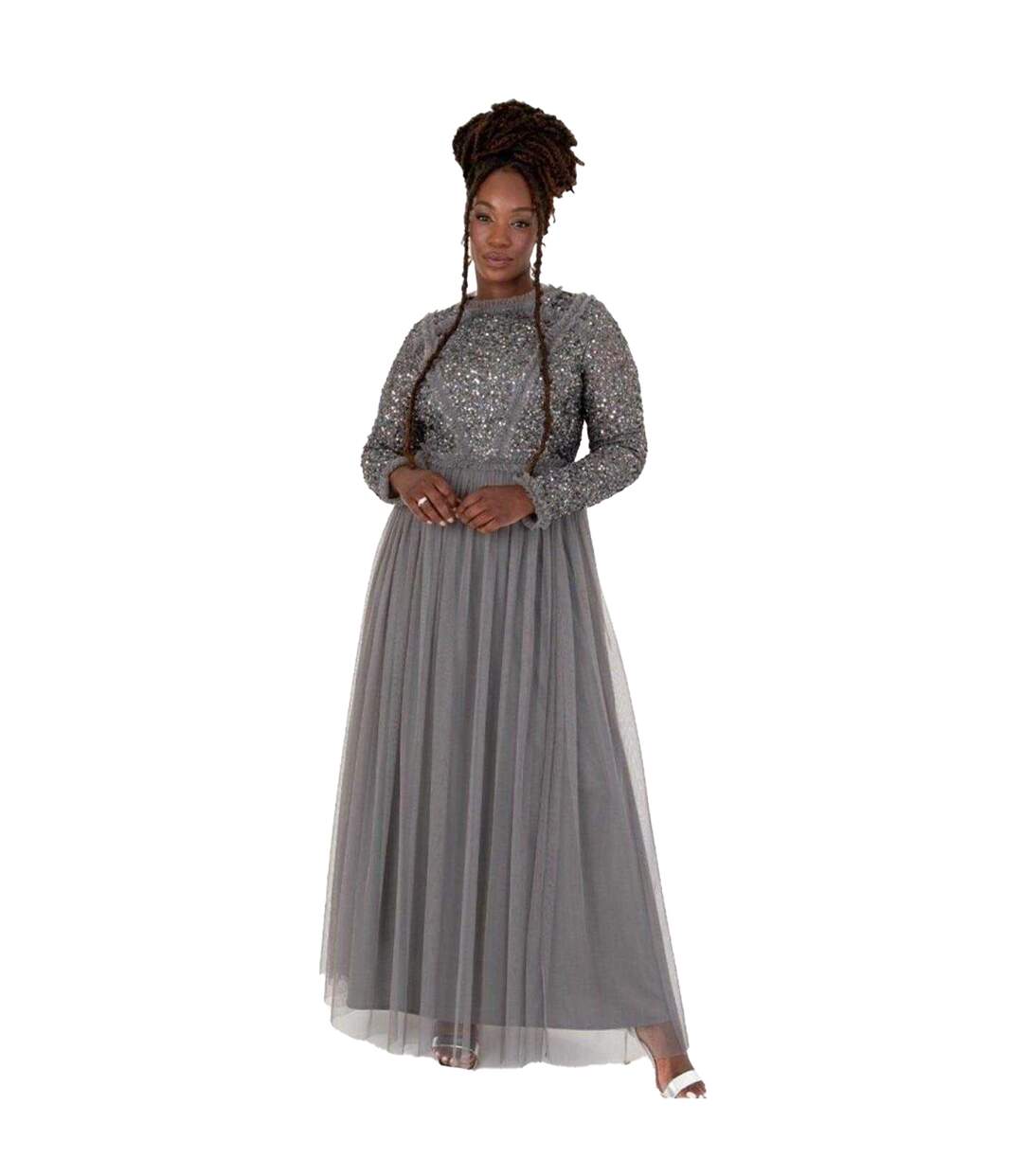 Robe Longue Officiel Femme Anthracite Maya Deluxe-1