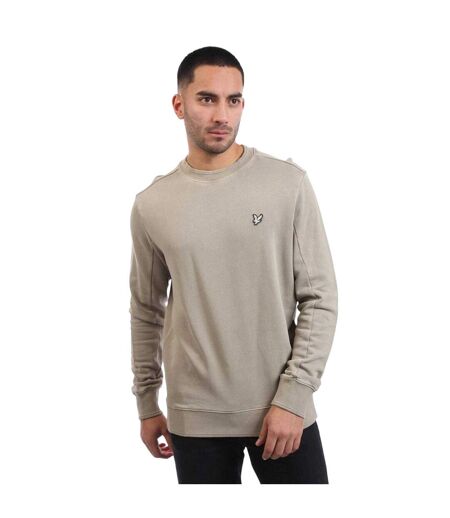 Sweat Col Ras-du-cou Motif/style Logo Homme Beige Lyle & Scott