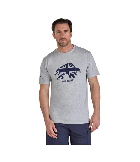 T-shirt Motif/style Taureau Homme Gris Chiné Raging Bull