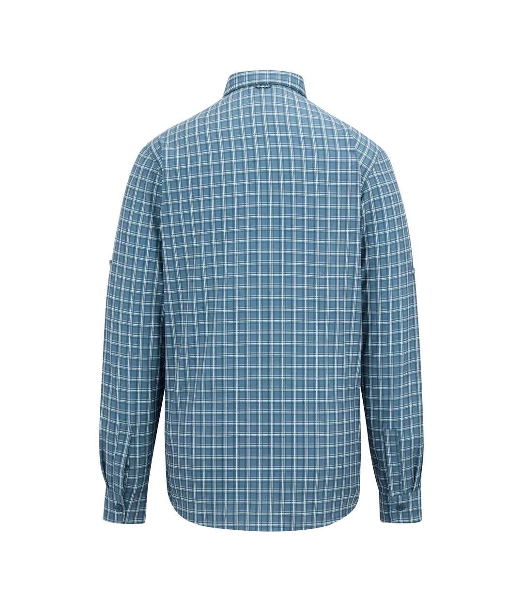 Mens Checked Insect Repellent Travel Shirt China Blue Regatta-3