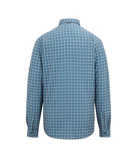 Mens Checked Insect Repellent Travel Shirt China Blue Regatta