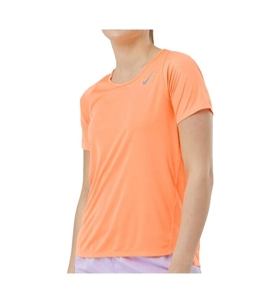 T-shirt Orange Fluo Femme Nike Race Top - L-1