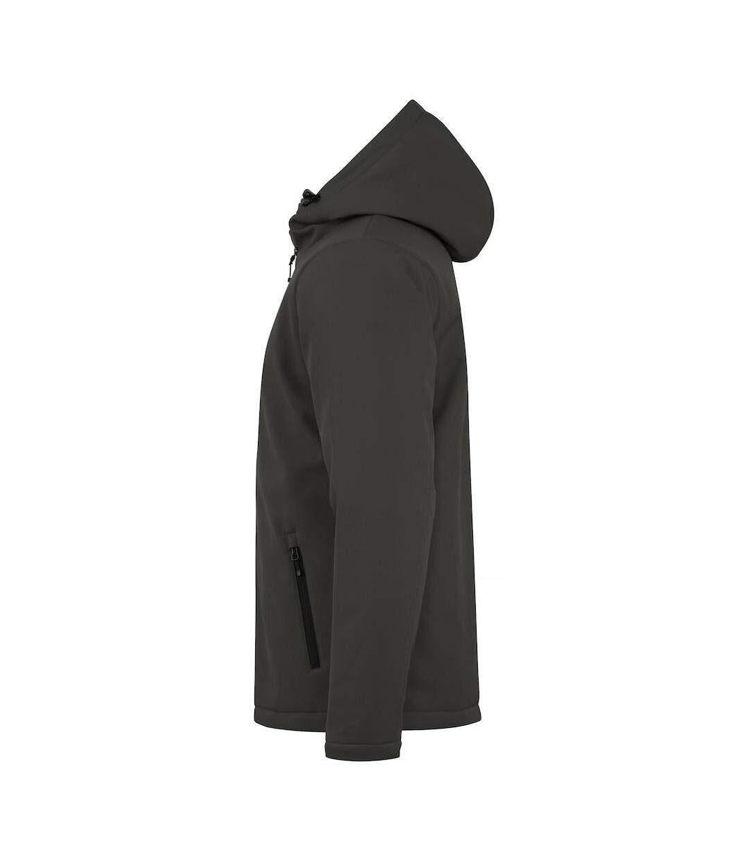 Mens Padded Soft Shell Jacket Dark Grey Clique-3