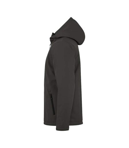 Mens Padded Soft Shell Jacket Dark Grey Clique