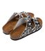 Sandales Ajustables À Double Sangle Motif/style Floral Mia Femme Blanc Cassé Noir Floral Regatta-3