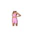 Brassière De Sport Motif/style Entrecroisé Scrunch Femme Rose Gym King-1