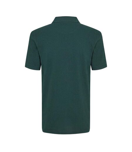 Mens Pallas Embroidered Logo Cotton Polo Shirt Dark Green Boss