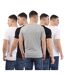 Pack Of 5  Mens Caplaz Sleeve Print T-shirt  Multicoloured Duck And Cover-2