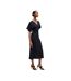 Robe Mi-longue Manches Style Kimono Femme Bleu Foncé Boss-1