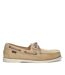 Womens/ladies Portland Flesh Out Leather Boat Shoes Beige Camel Sebago-2
