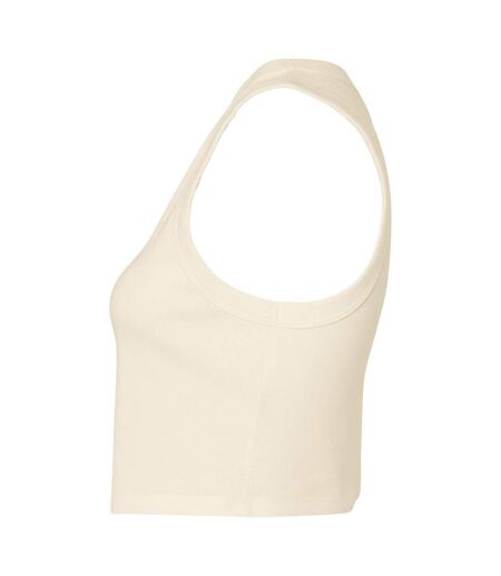 Womens/ladies muscles micro-rib tank top solid natural Bella + Canvas