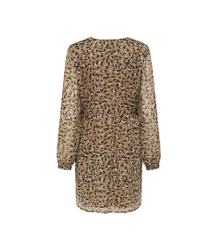 Robe beige/orange femme only button