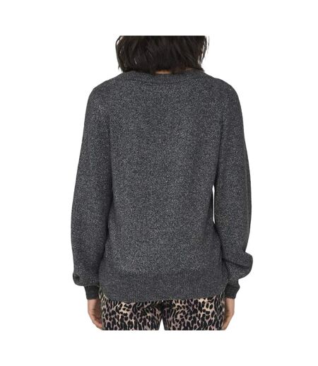 Pulls gris femme jdy jdyrue glitter l/s boat pullove knt noos 15330648-dgm