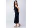 Robe longue coupe droite CHARLINE unie noire Coton Du Monde-3