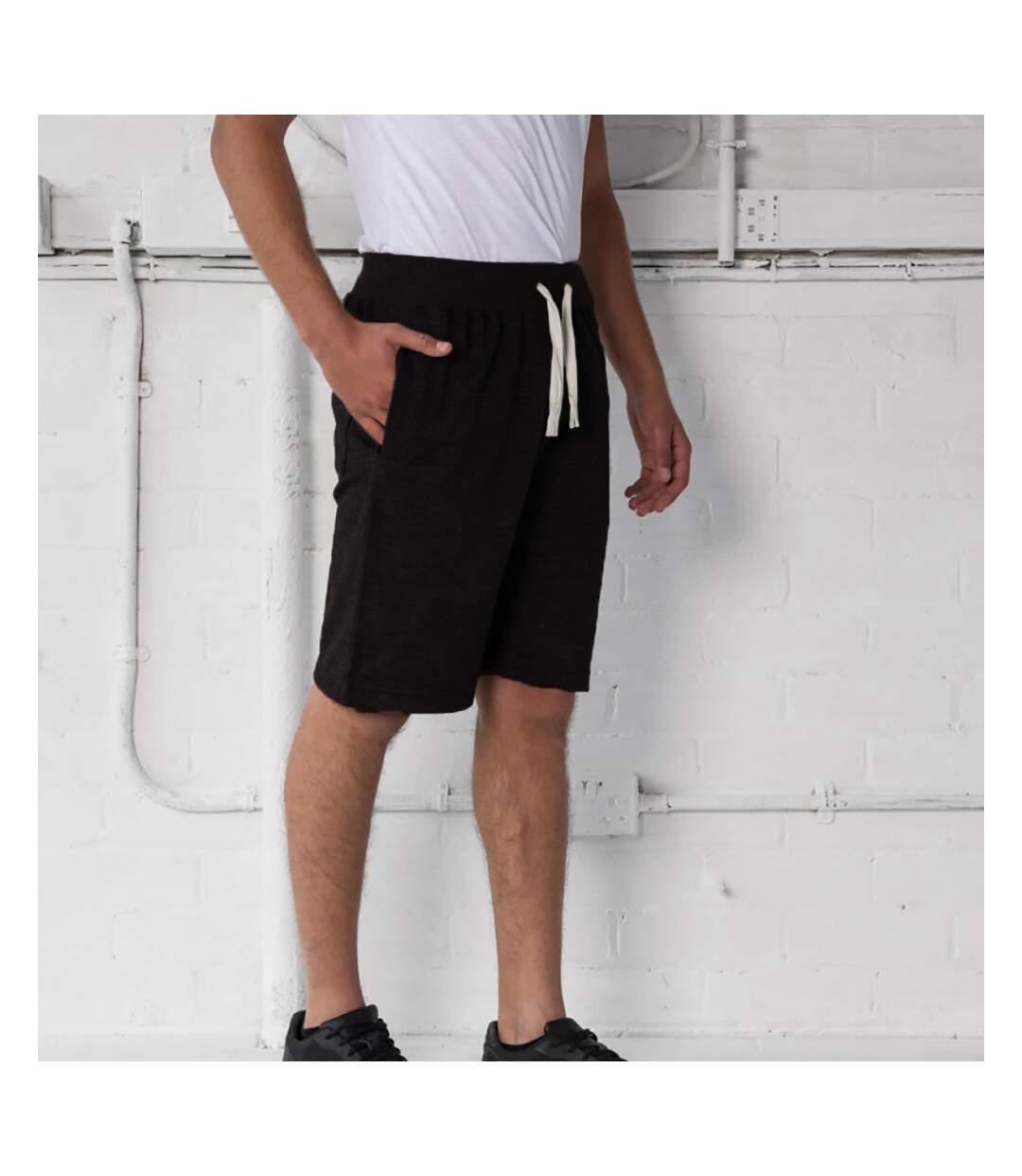 AWDis Hoods Plain Heavyweight Campus Shorts (Jet Black)