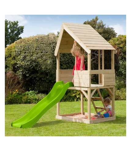 Cabane enfant sur pilotis avec bac à sable Lookout Avec glissière