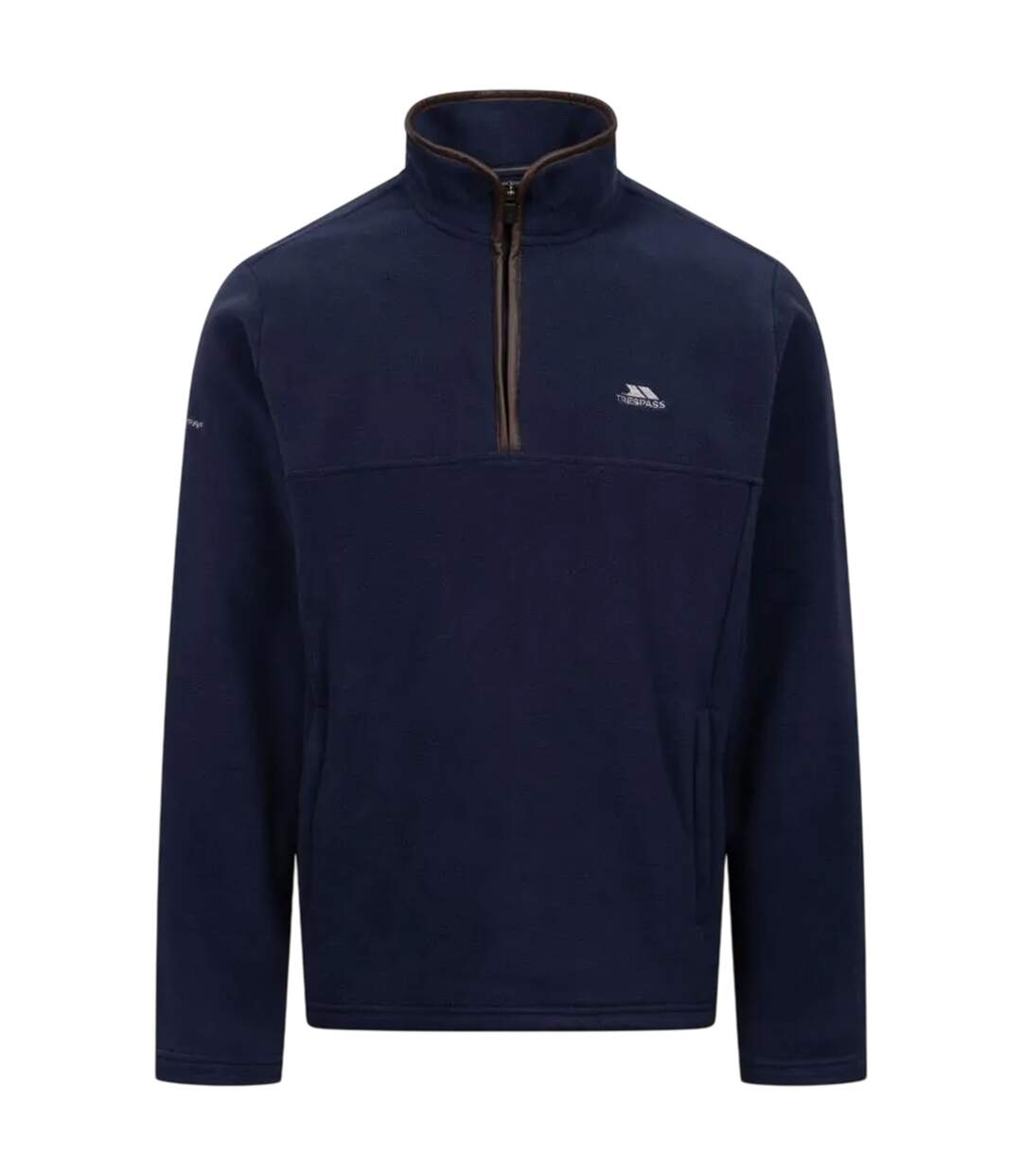 Haut Polaire Uni À Col Montant Zippé Huntar Homme Bleu Marine Trespass-1