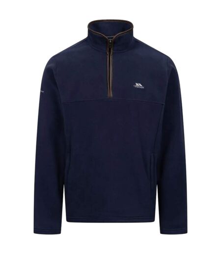 Haut Polaire Uni À Col Montant Zippé Huntar Homme Bleu Marine Trespass
