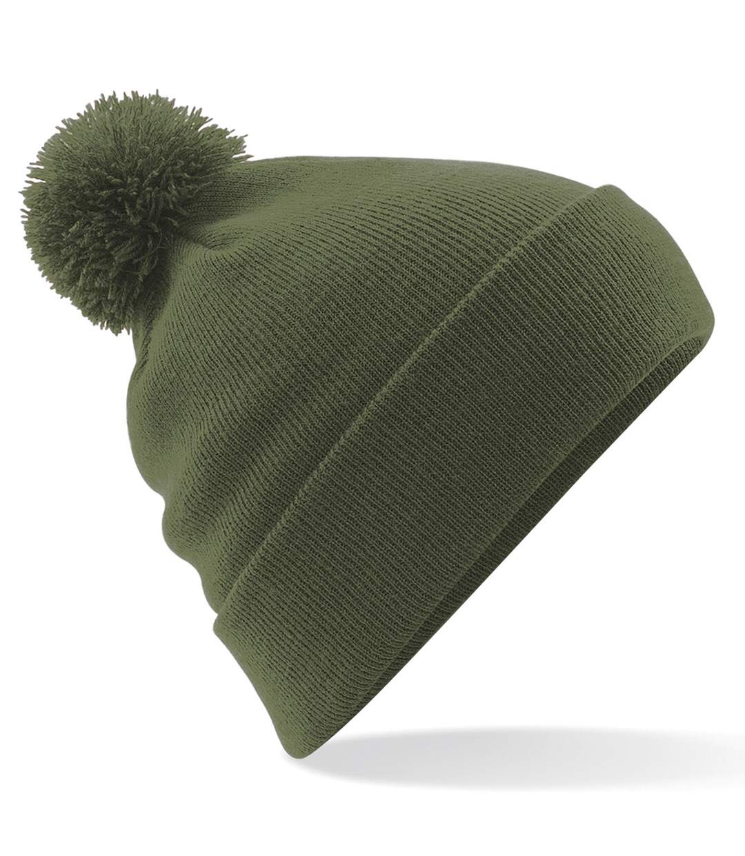 Bonnet avec pompon adulte unisexe vert mousse Beechfield