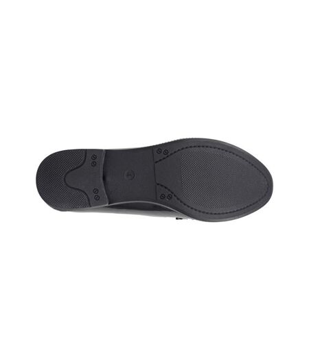 Boulevard Womens/Ladies Patent PU Tassel Loafers (Black) - UTDF2299