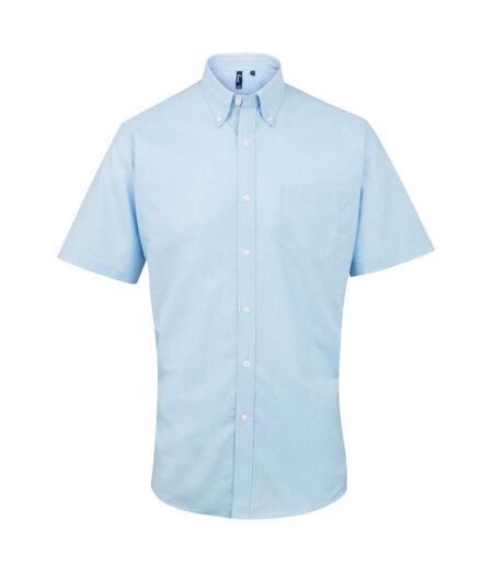 Premier Mens Signature Oxford Short Sleeve Work Shirt (Silver) - UTRW2817