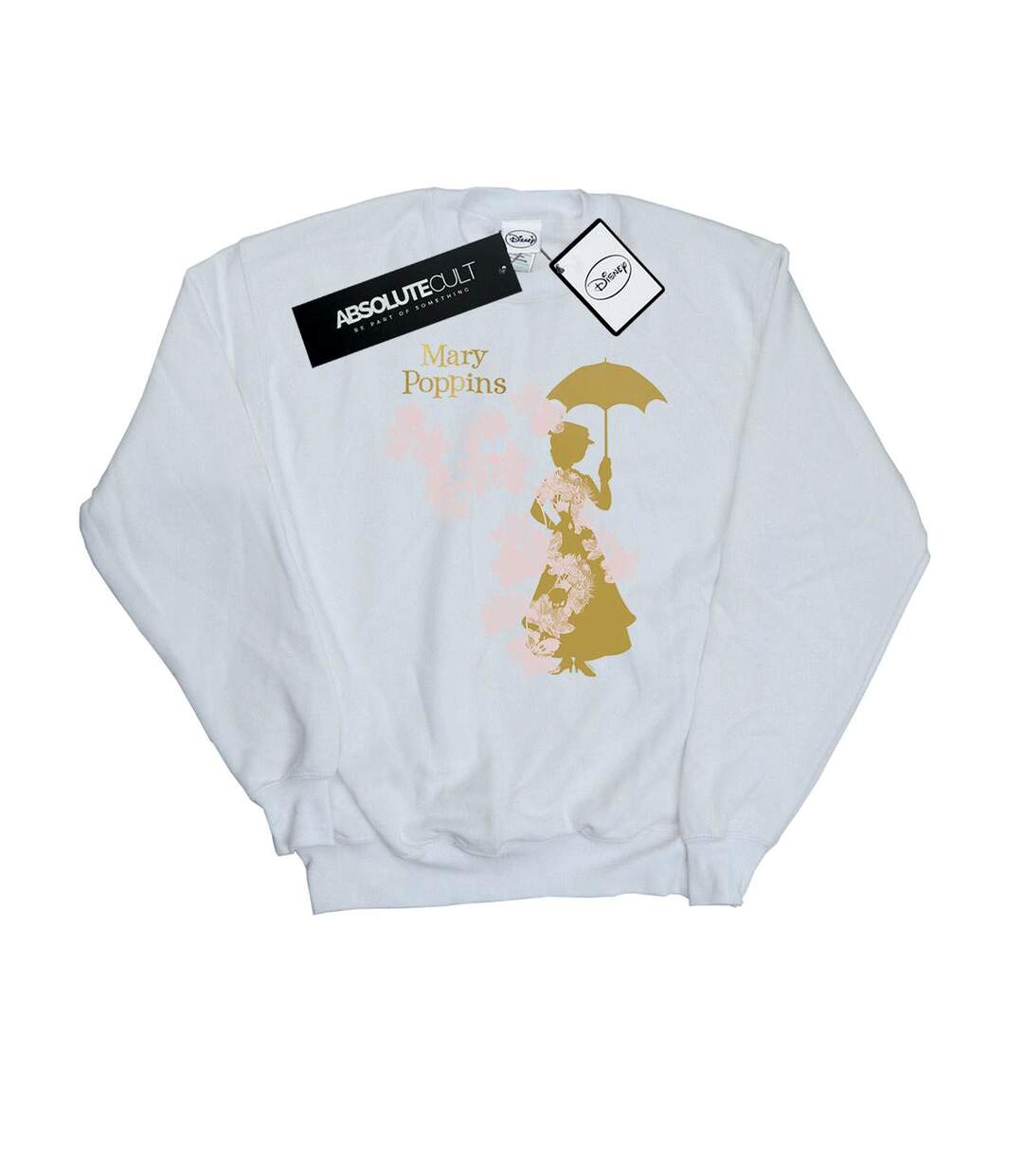 Disney - Sweat MARY POPPINS FLORAL SILHOUETTE - Femme (Blanc) - UTBI12607-1