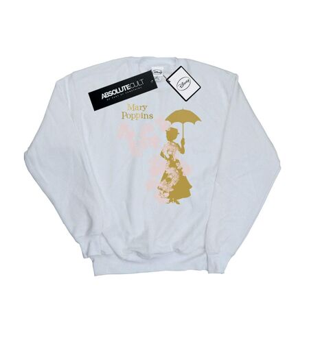 Disney - Sweat MARY POPPINS FLORAL SILHOUETTE - Femme (Blanc) - UTBI12607