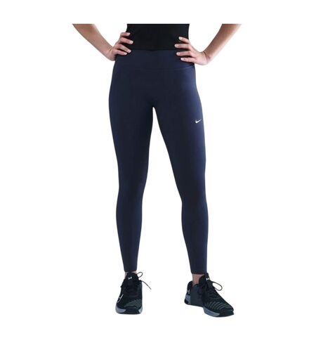 Womens/ladies One Polyester High Waist Leggings Midnight Navy Nike