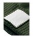 Bonnet Motif/style Pompon Vert Olive Blanc Beechfield-2