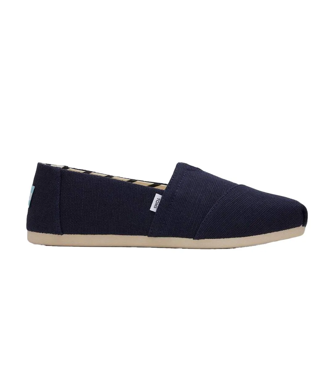 Womens/ladies Alpargata Slip-on Shoes Navy Toms-1