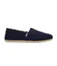 Womens/ladies Alpargata Slip-on Shoes Navy Toms-1