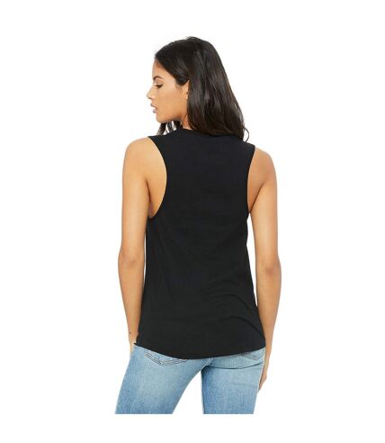 Womens/ladies jersey tank top black Bella + Canvas