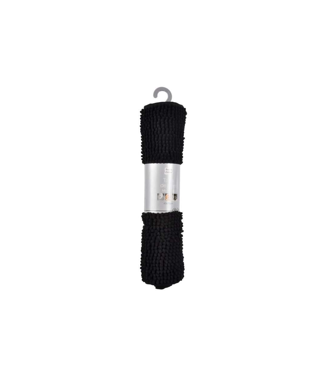 Tapis de Bain Microfibre Sweety 45x75cm Noir-2